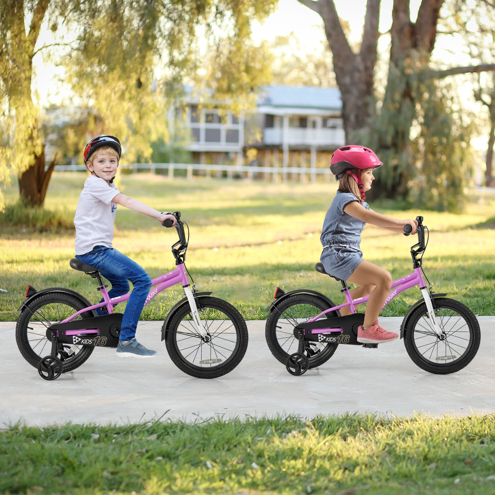 16-Inch Kids Bike, Training Bicycle For 4-7 Years Old, Purple Kids Bike at Gallery Canada