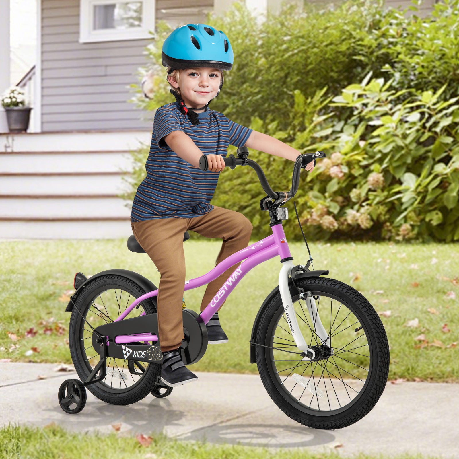 Kids Bike, 18-Inch, Training Bicycle With 2 Brakes, Purple Kids Bike at Gallery Canada