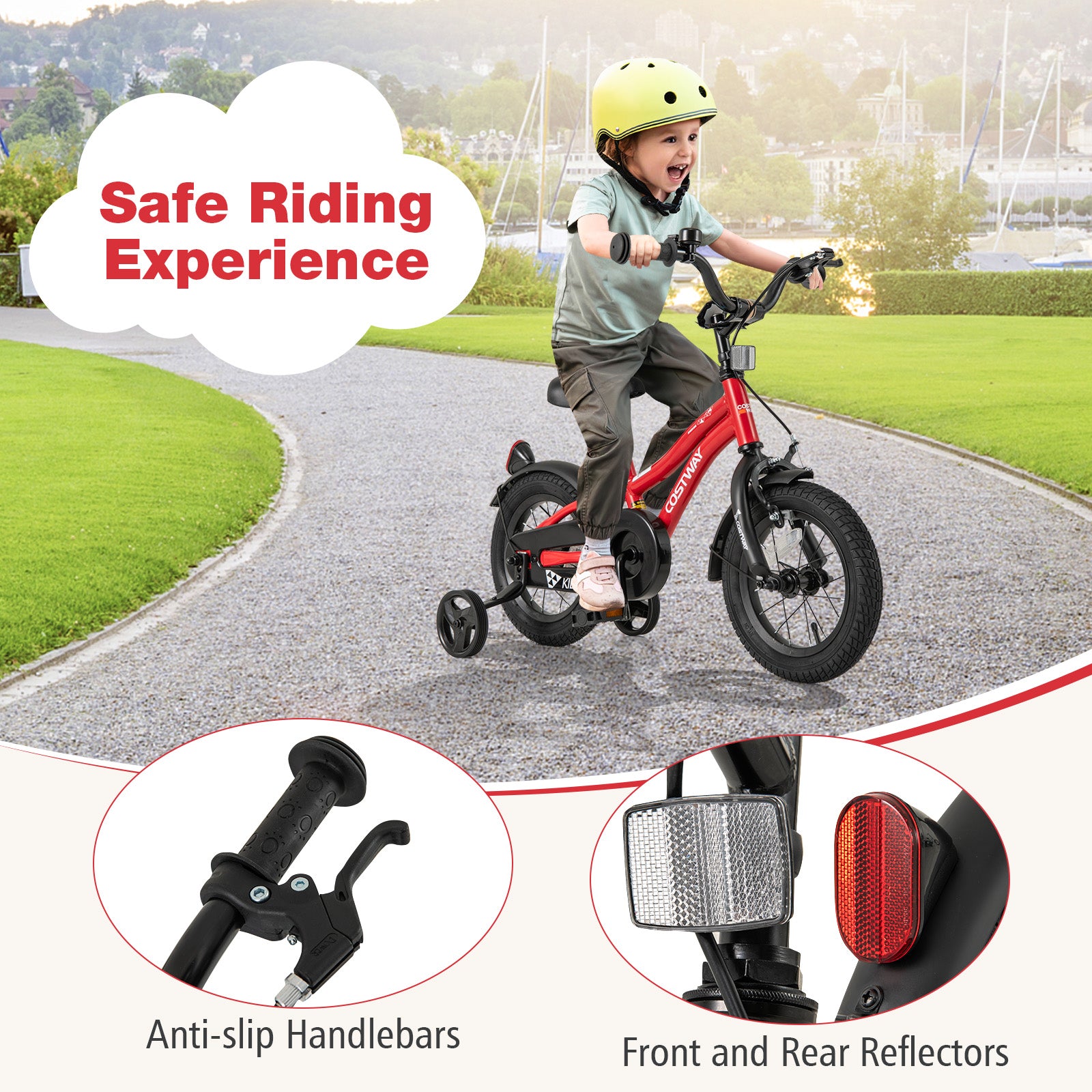 12 Inch Kids Bike, Adjustable, With Reflectors And Bell, For 3-4 Years Old, Red Kids Bike at Gallery Canada
