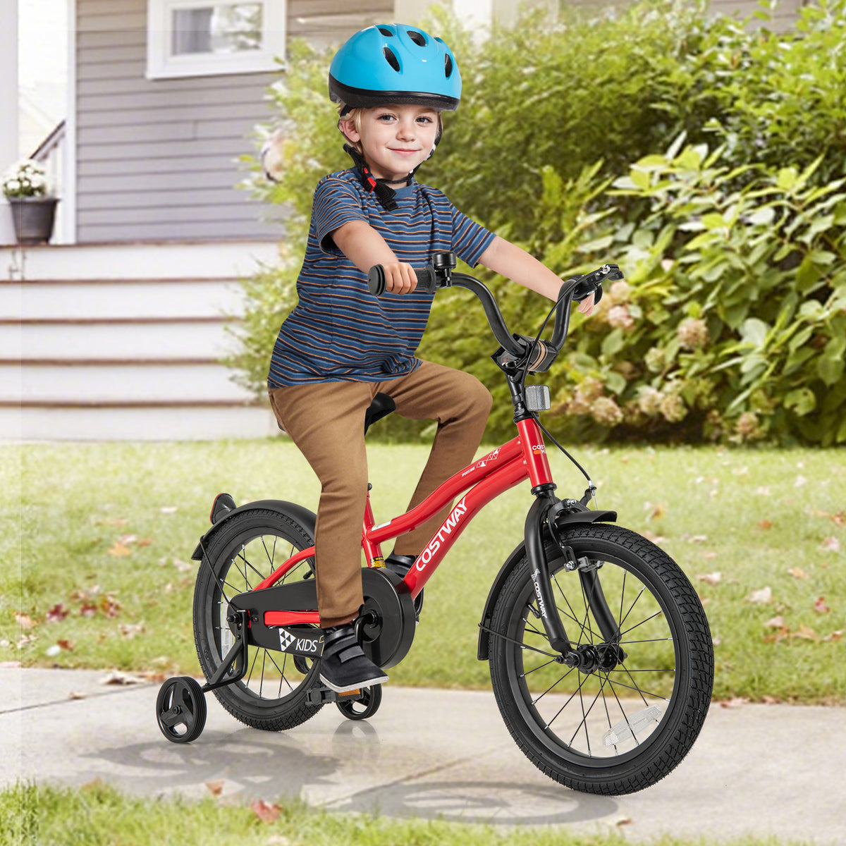 16 Inch Kids Bike, Adjustable Bicycle With Reflectors And Bell, Red Kids Bike at Gallery Canada