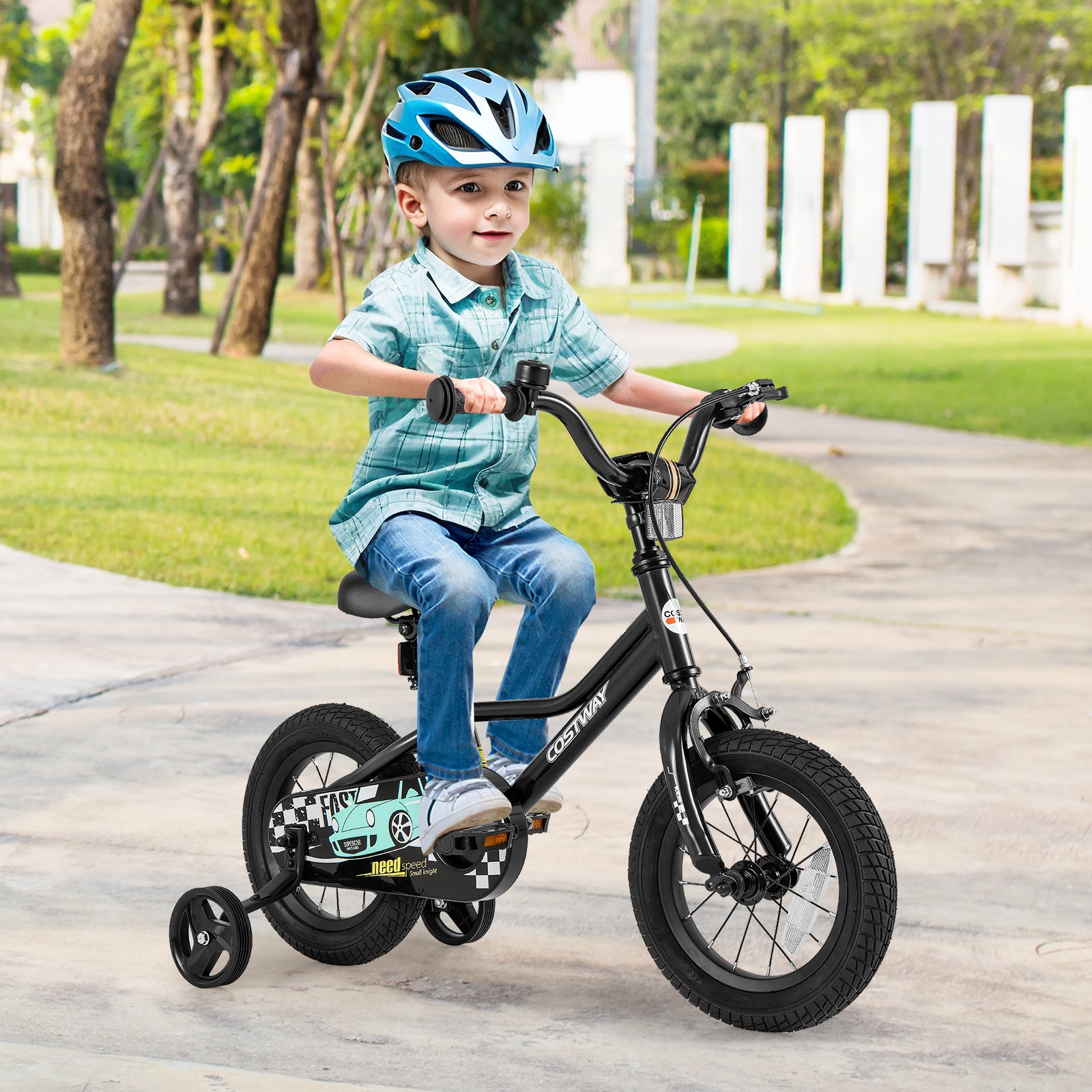 12 Inch Kids Bike, Adjustable For 3-4 Years, Low-Step Frame, Black Kids Bike at Gallery Canada