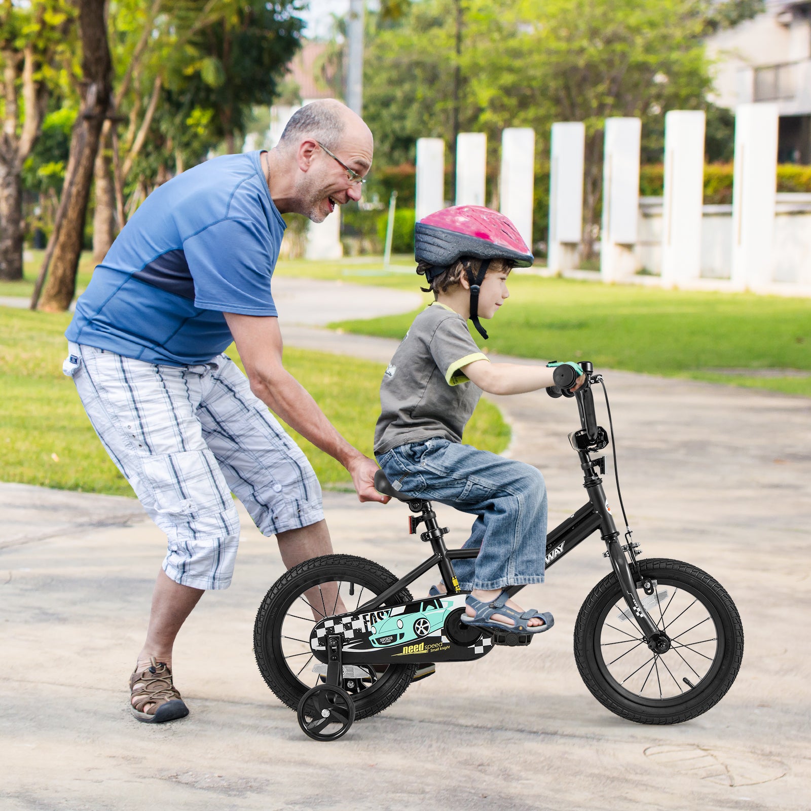 14 Inch Kids Bike, Adjustable For 3-5 Years, Low-Step Frame, Black Kids Bike at Gallery Canada