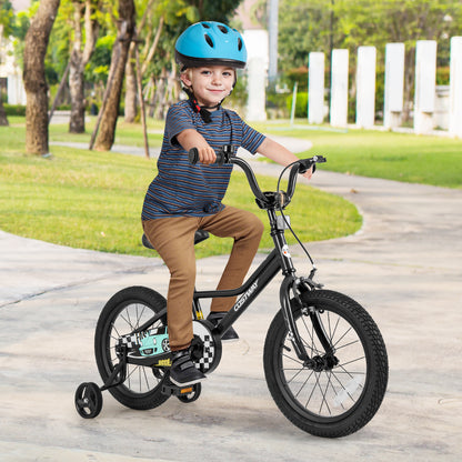 16 Inch Kids Bike, Adjustable For 4-7 Years, Low-Step Frame, Black Kids Bike at Gallery Canada
