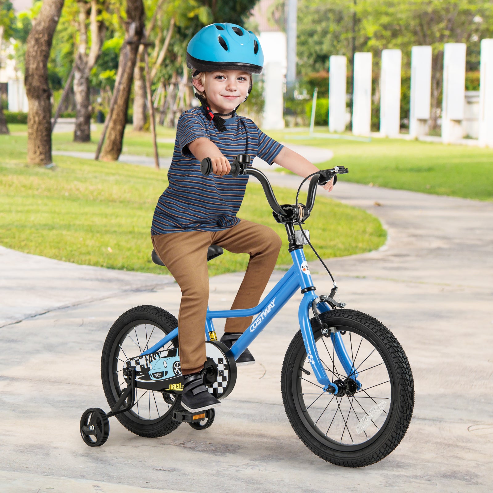 16 Inch Kids Bike, Removable Training Wheels, Ages 4-7, Blue Kids Bike at Gallery Canada