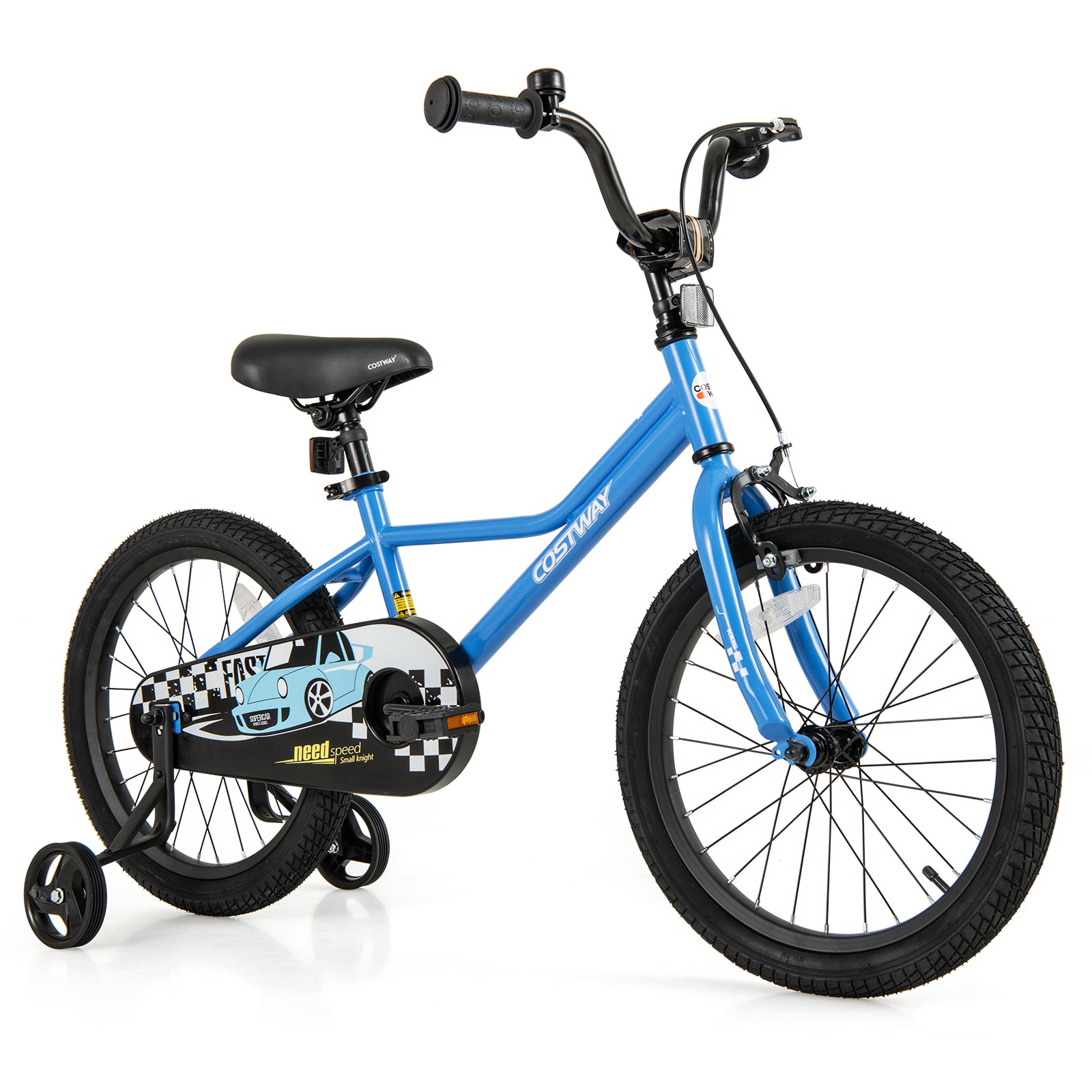 18 Inch Kids Bike, Removable Training Wheels, Ages 4-8, Blue Kids Bike at Gallery Canada