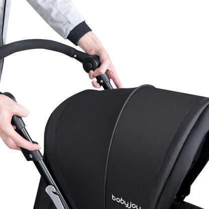 Foldable Lightweight Front Back Seats Double Baby Stroller, Black Baby Strollers at Gallery Canada