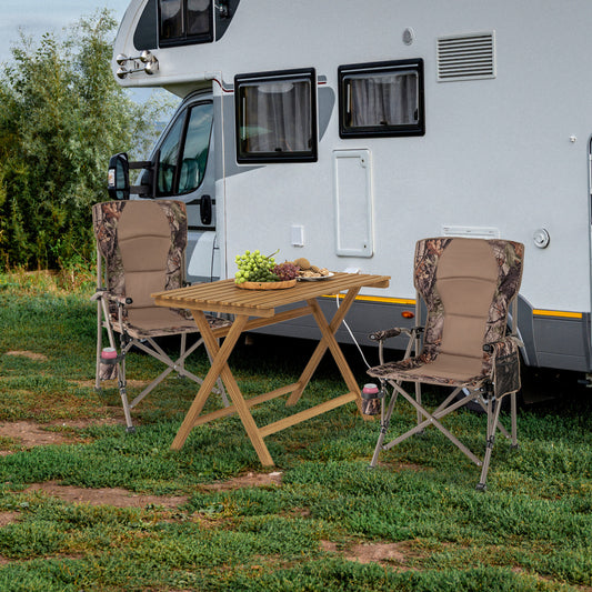 Portable Camping Chair, 400 Lbs, Brown Camping Furniture Brown at Gallery Canada