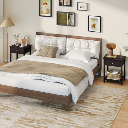Wooden Storage Shelf With Drawer, Brown Nightstands at Gallery Canada