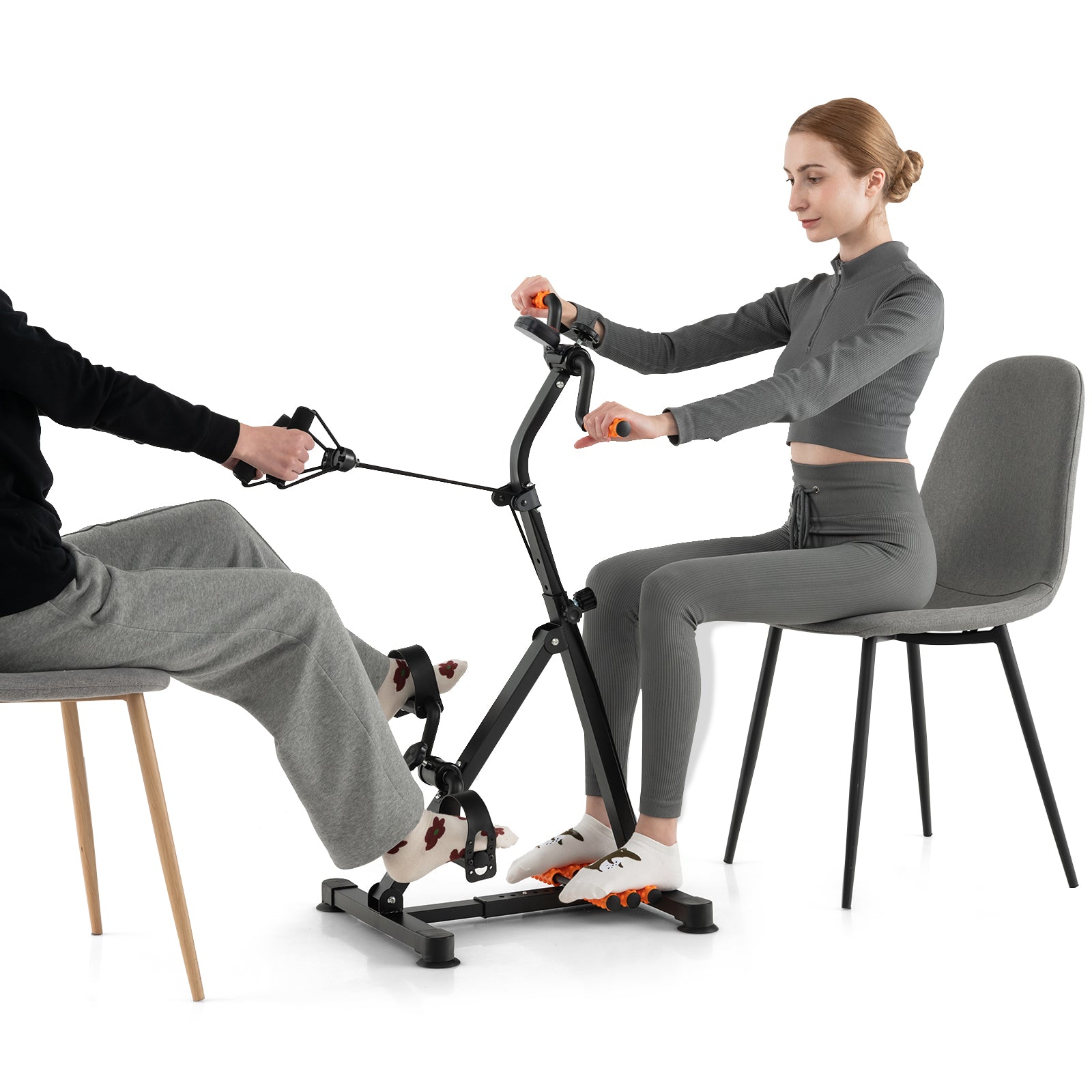 Adjustable LCD Pedal Exercise Bike, Yellow Exercise Bikes at Gallery Canada