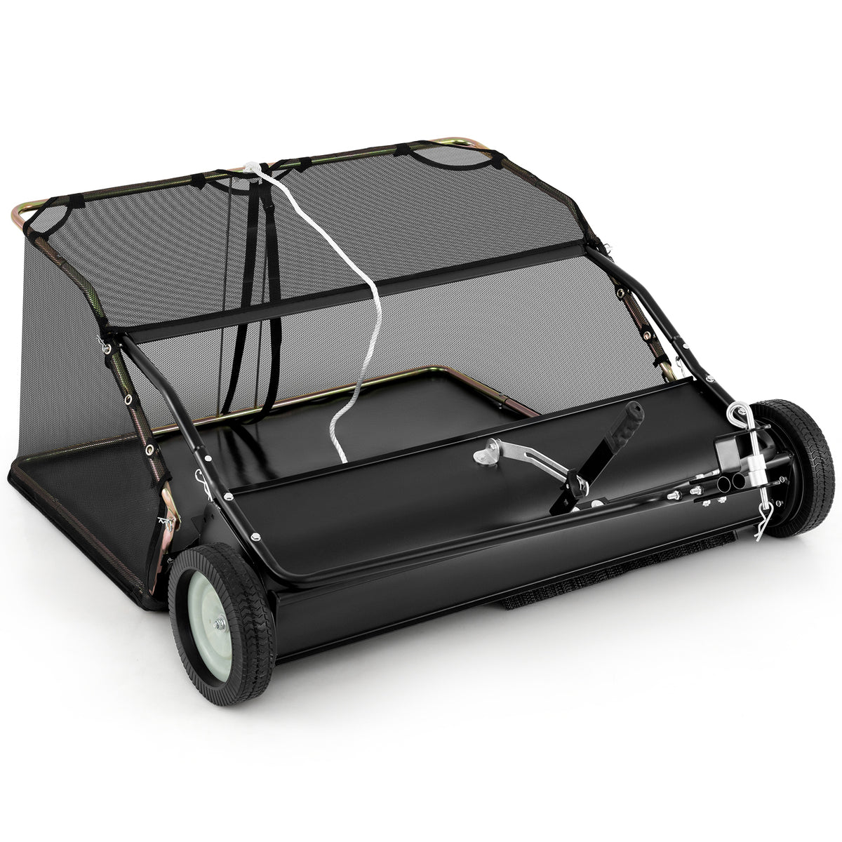 42 Inch Tow-Behind Lawn Sweeper, 26/27 Cu.FT Hopper Bag, Black Lawn Care Tools at Gallery Canada