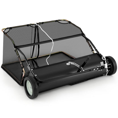 42 Inch Tow-Behind Lawn Sweeper, 26/27 Cu.FT Hopper Bag, Black Lawn Care Tools at Gallery Canada
