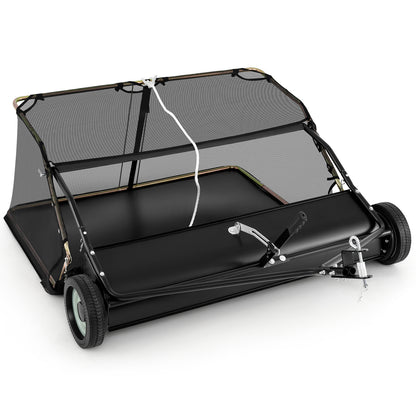 48 Inch Tow-Behind Lawn Sweeper, 26/27 Cu.FT Hopper Bag, Black Lawn Care Tools at Gallery Canada