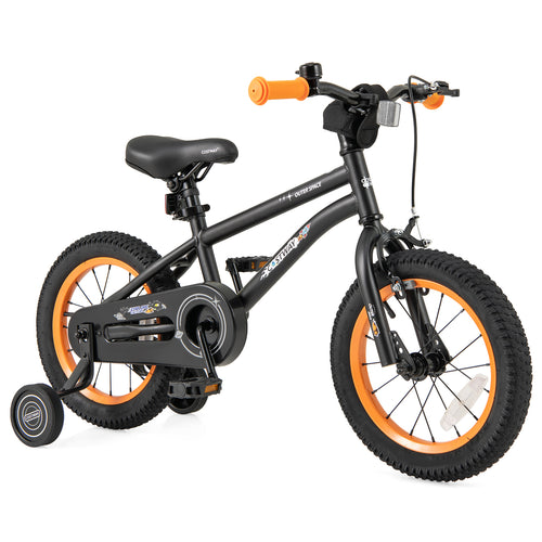 14-Inch Kids Bike, Adjustable Seat, For 3-5 Years Old, Black