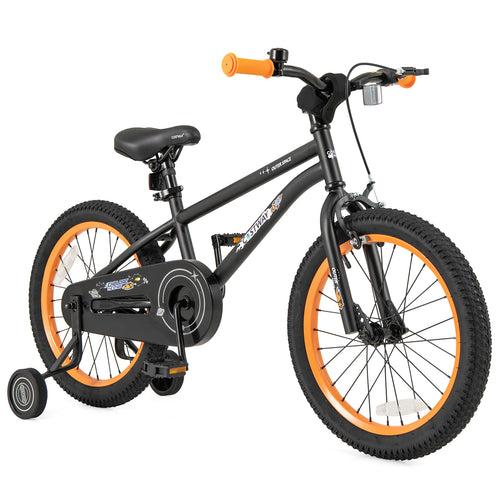 18-Inch Kids Bike, Adjustable Seat, For 4-8 Years Old, Black