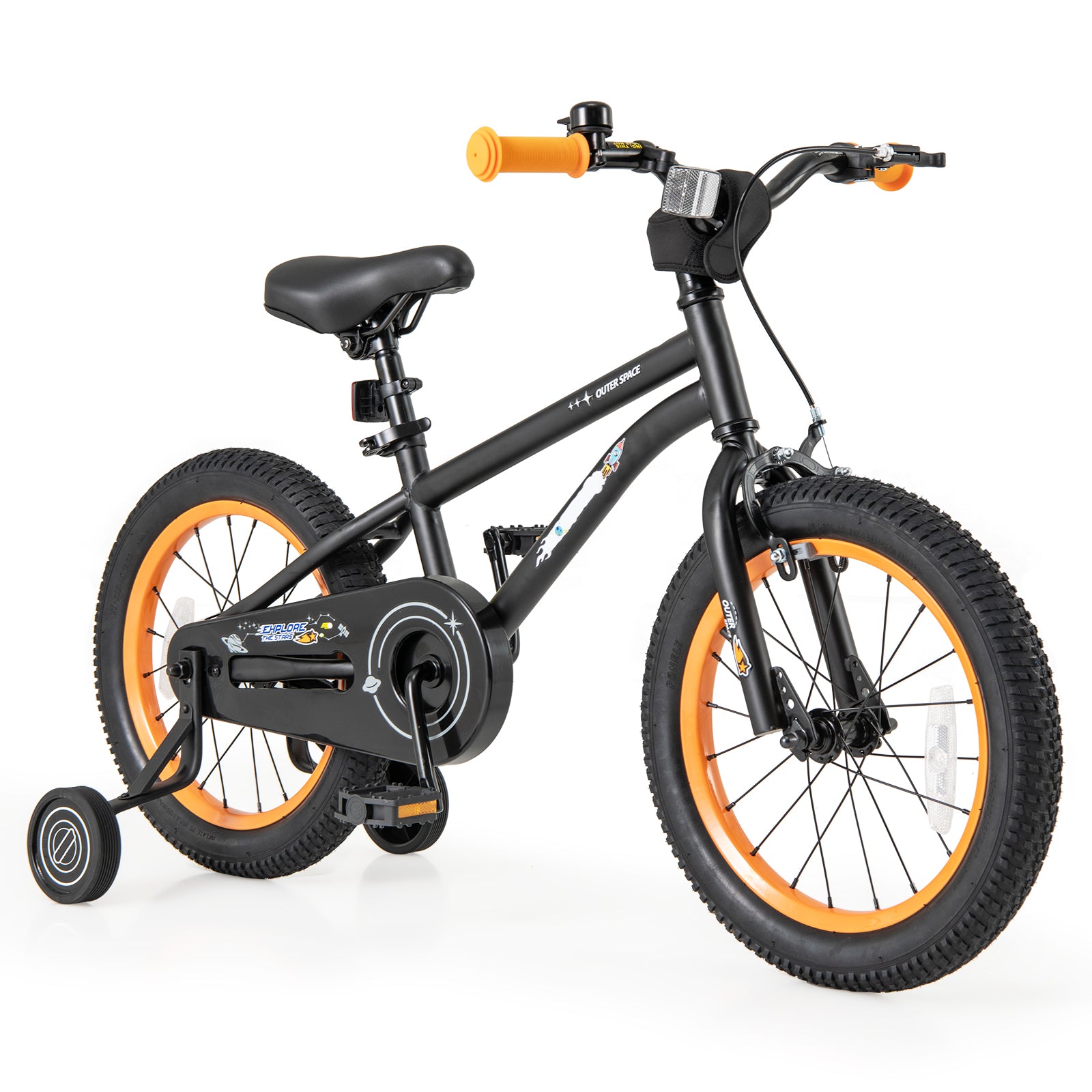 16-Inch Kids Bike, Adjustable Seat, Reflectors, Black Kids Bike Black at Gallery Canada