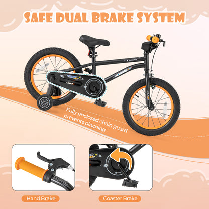16-Inch Kids Bike, Adjustable Seat, Reflectors, Black Kids Bike at Gallery Canada