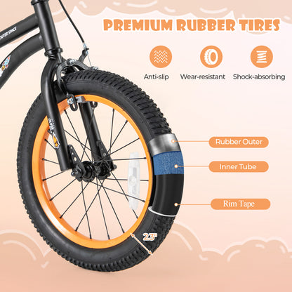 16-Inch Kids Bike, Adjustable Seat, Reflectors, Black Kids Bike at Gallery Canada