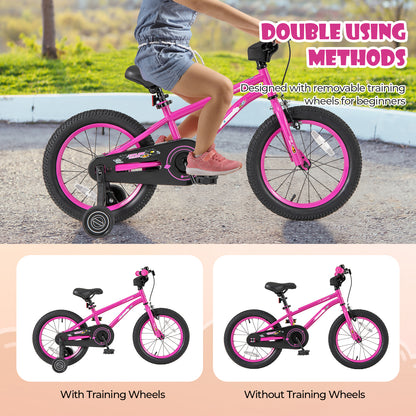 16-Inch Kids Bike, Adjustable Training Wheels, Pink Kids Bike at Gallery Canada