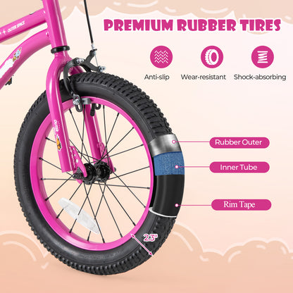 16-Inch Kids Bike, Adjustable Training Wheels, Pink Kids Bike at Gallery Canada