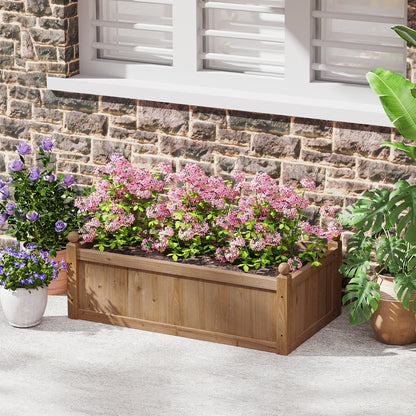 46 x 24 x 16 Inch Rectangular Planter Box, With Drainage Holes, Brown Raised Garden Beds at Gallery Canada