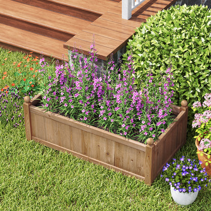46 x 24 x 16 Inch Rectangular Planter Box, With Drainage Holes, Brown Raised Garden Beds at Gallery Canada
