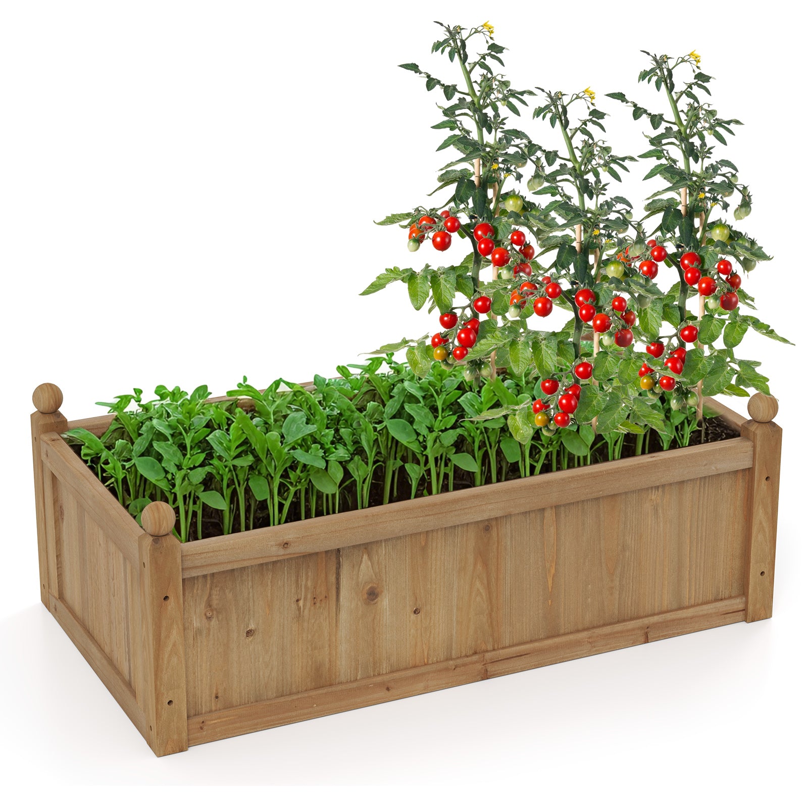 46 x 24 x 16 Inch Rectangular Planter Box, With Drainage Holes, Brown Raised Garden Beds at Gallery Canada