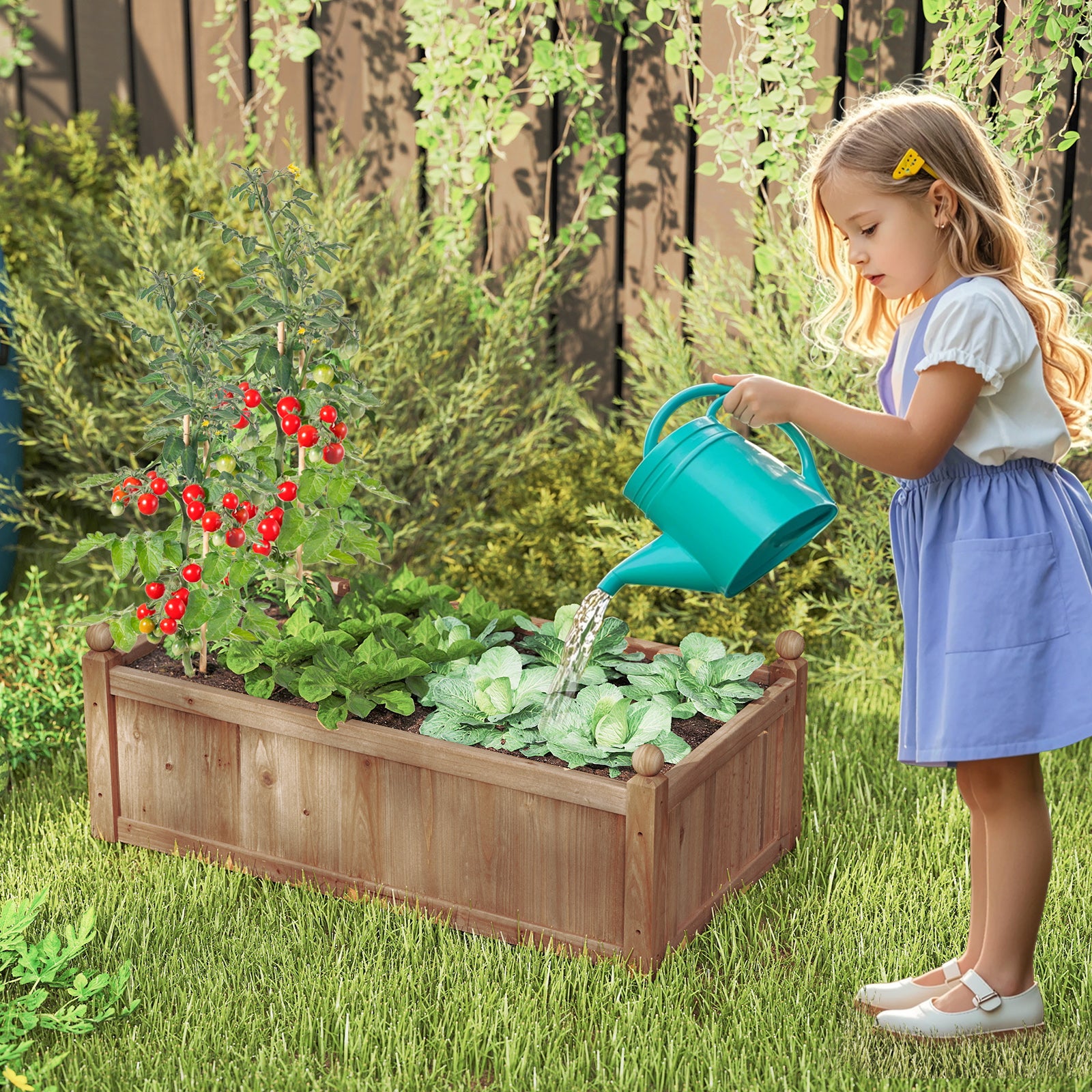 46 x 24 x 16 Inch Rectangular Planter Box, With Drainage Holes, Brown Raised Garden Beds at Gallery Canada