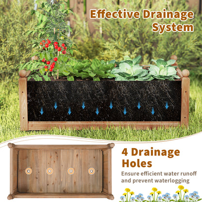 46 x 24 x 16 Inch Rectangular Planter Box, With Drainage Holes, Brown Raised Garden Beds at Gallery Canada