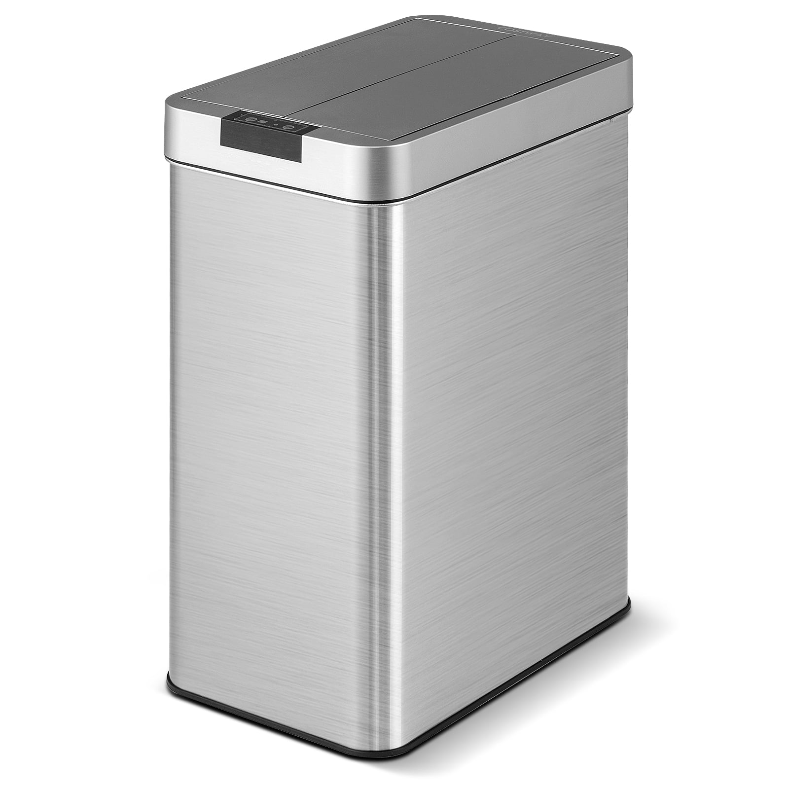 13.2 Gal Slim Kitchen Trash Can, Stainless Steel Frame, Silver Kitchen Utensils Silver at Gallery Canada