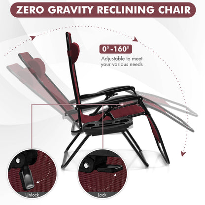 Outdoor Folding Zero Gravity Lounge Chair, Wine Beach & Lawn Chairs at Gallery Canada