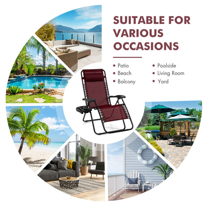 Outdoor Folding Zero Gravity Lounge Chair, Wine Beach & Lawn Chairs at Gallery Canada