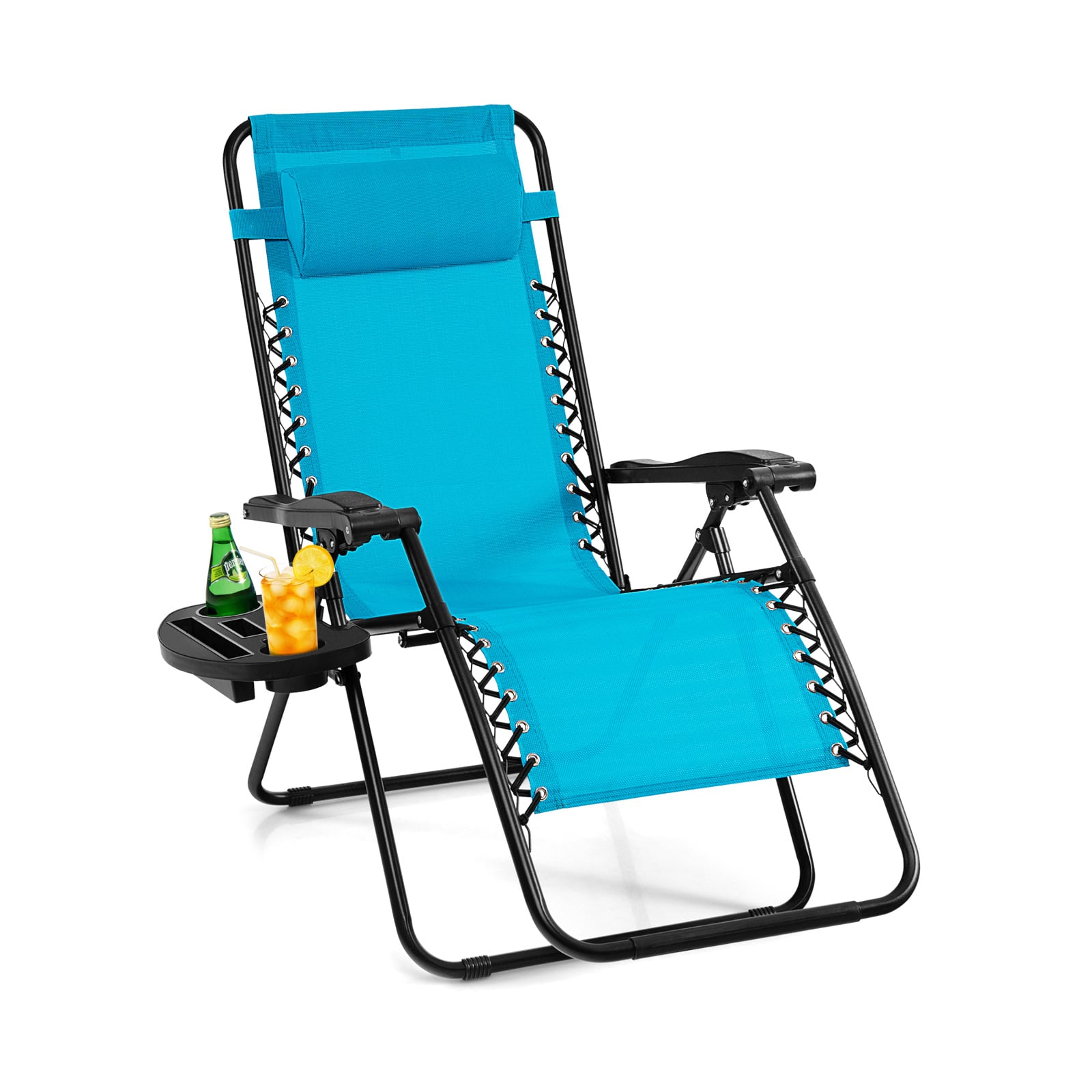 Outdoor Folding Zero Gravity Lounge Chair, Light Blue Beach & Lawn Chairs Light Blue at Gallery Canada