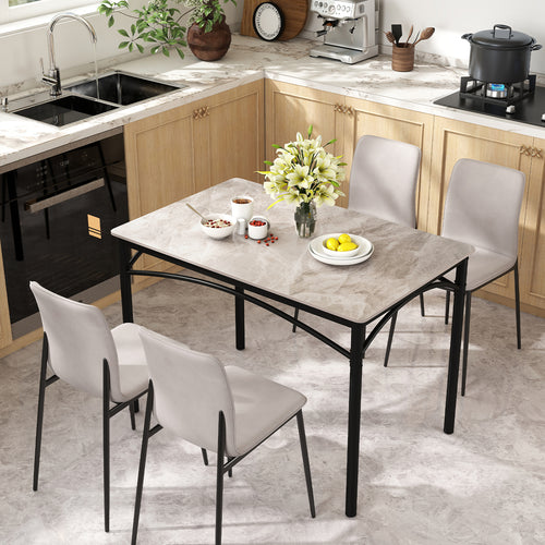 Modern Sintered Stone Dining Table, 4 Person, Grey