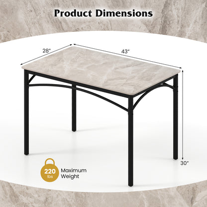 Modern Sintered Stone Dining Table, 4 Person, Grey Dining Tables at Gallery Canada