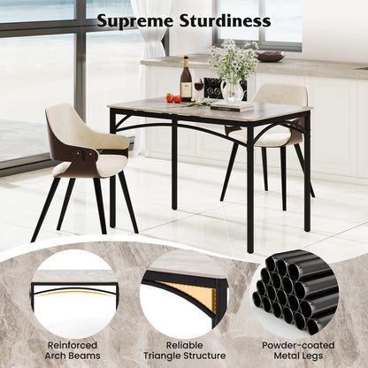 Modern Sintered Stone Dining Table, 4 Person, Grey Dining Tables at Gallery Canada