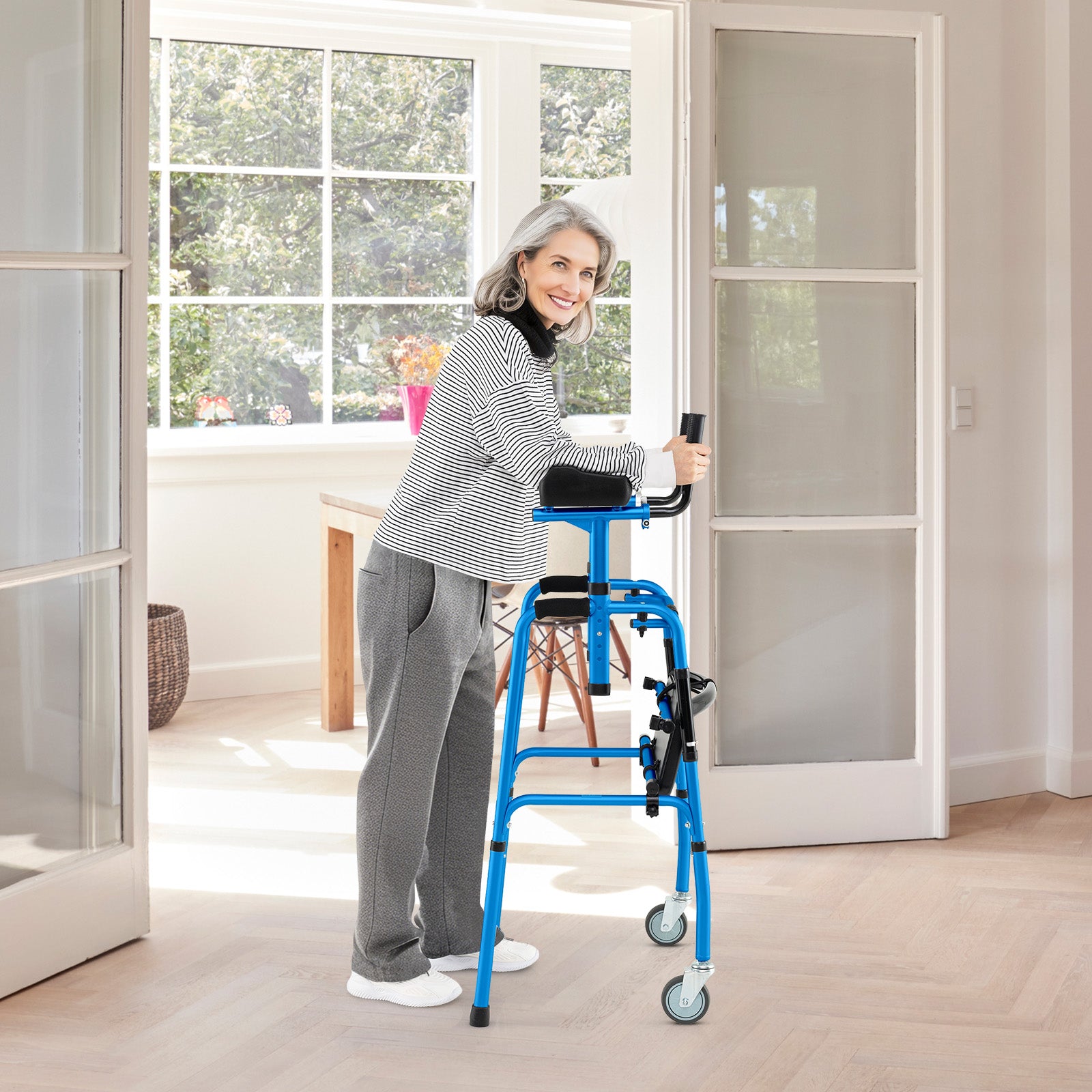 Versatile Rolling Walker For Rehabilitation Training, Navy Walkers & Rollators at Gallery Canada