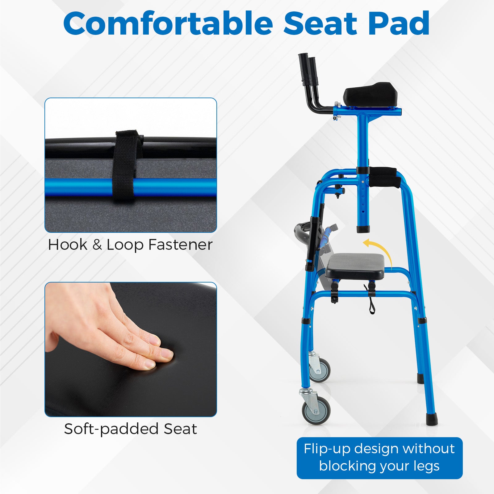 Versatile Rolling Walker For Rehabilitation Training, Navy Walkers & Rollators at Gallery Canada