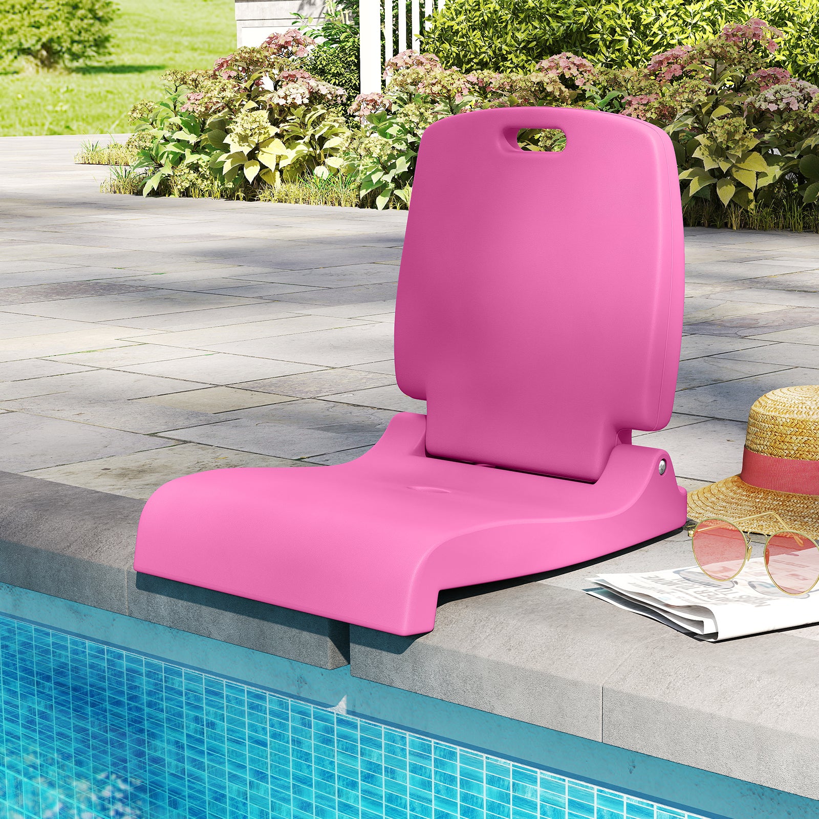 Foldable Outdoor Pool Chair, Pink Beach & Lawn Chairs at Gallery Canada