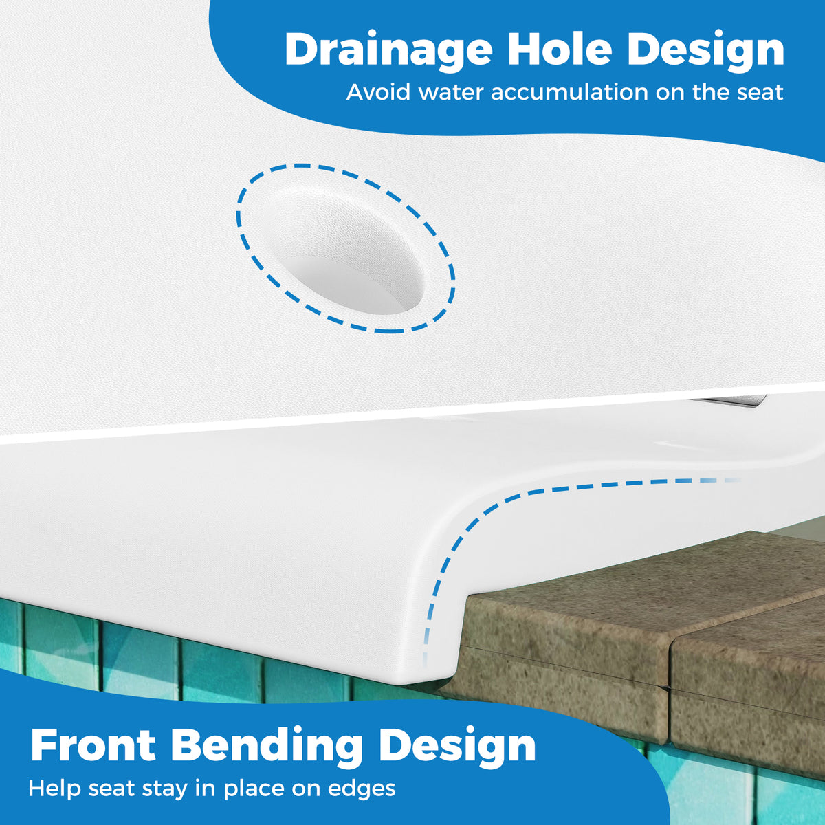 Foldable Outdoor Pool Chair, White Beach & Lawn Chairs at Gallery Canada