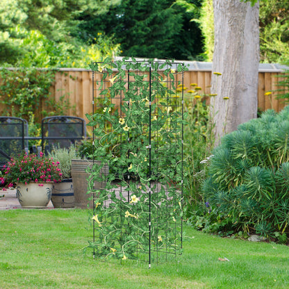 2 Pieces Foldable A-Frame Trellis Plant Supports, Green Plant Stands at Gallery Canada