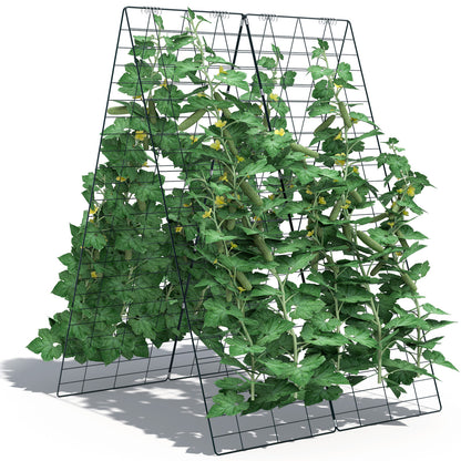 2 Pieces Foldable A-Frame Trellis Plant Supports, Green Plant Stands at Gallery Canada