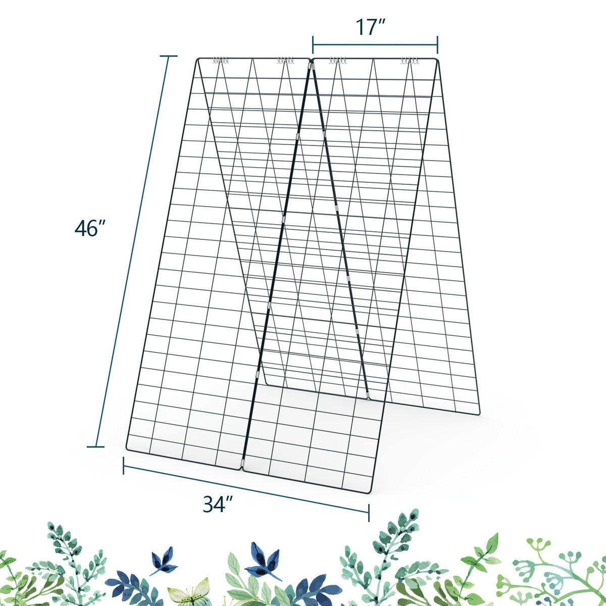 2 Pieces Foldable A-Frame Trellis Plant Supports, Green Plant Stands at Gallery Canada