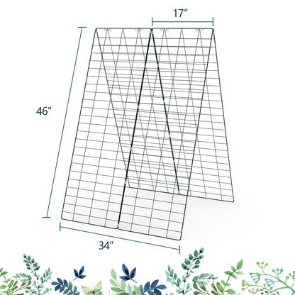 2 Pieces Foldable A-Frame Trellis Plant Supports, Green Plant Stands at Gallery Canada
