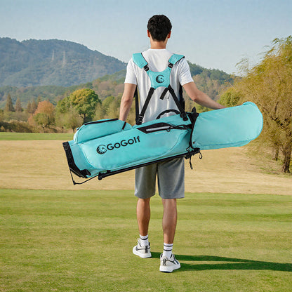 Lightweight Golf Stand Bag, 8 Way Top Dividers, 5 Zippered Pockets, Blue Golf at Gallery Canada