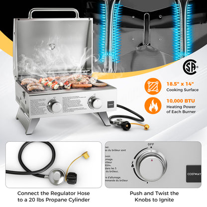 Stainless Steel Propane Grill With Lid, Silver Outdoor Grills at Gallery Canada