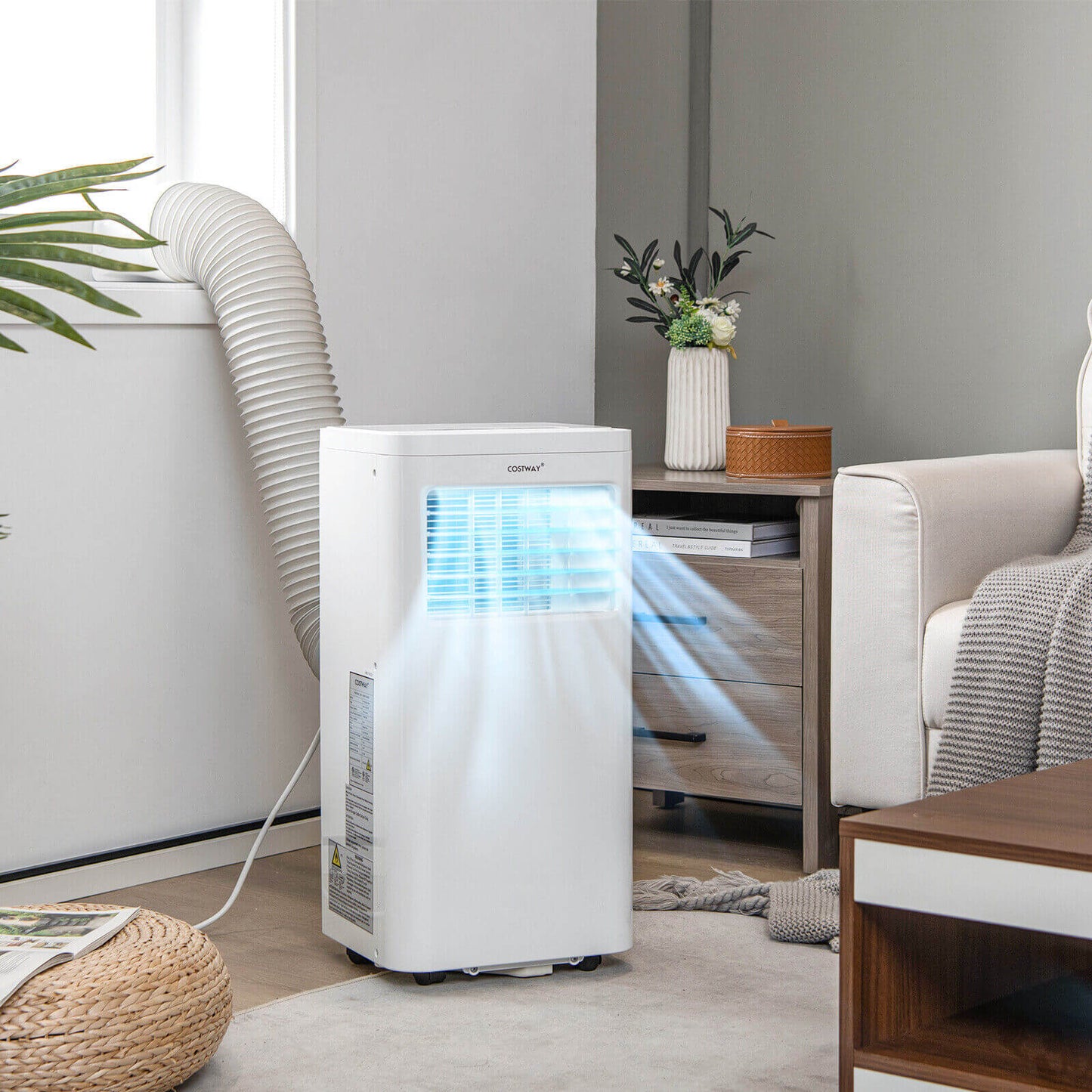 6000 BTU Portable Air Conditioner, Cools 250 Sq.Ft, White Portable Air Conditioners at Gallery Canada