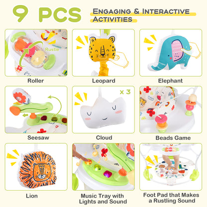 Baby Activity Center, Height Adjustable Bouncing Saucer With Toys, Yellow Baby Gyms & Playmats at Gallery Canada