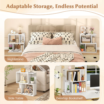 3-Tier Bookshelf With Display Shelf, White Bookcases at Gallery Canada