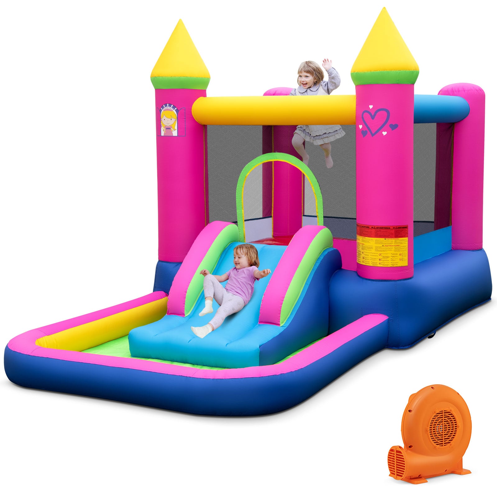 Inflatable Bounce House, Princess Bouncy Castle, 520W Blower Bounce House Options at Gallery Canada