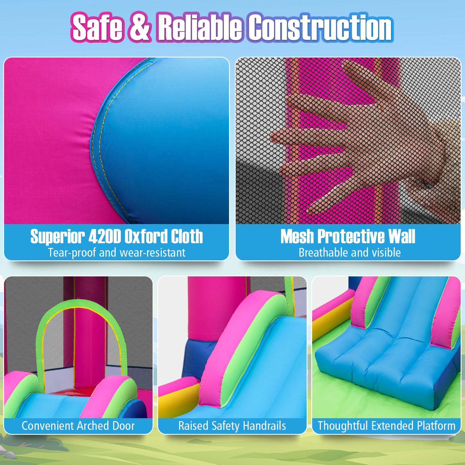 Inflatable Bounce House, Princess Bouncy Castle, 520W Blower Bounce House at Gallery Canada